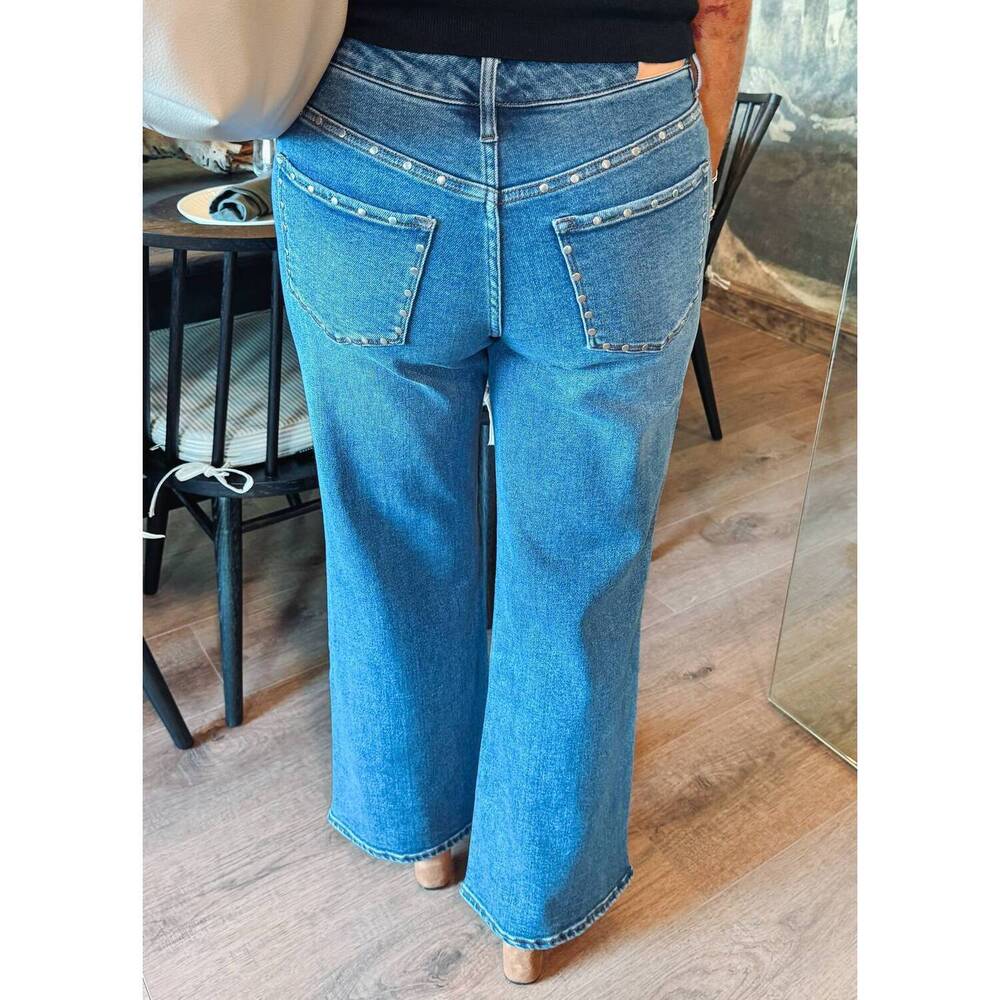 NEW DEAR JOHN DENIM micah wide leg jeans in slate - Picture 4 of 4